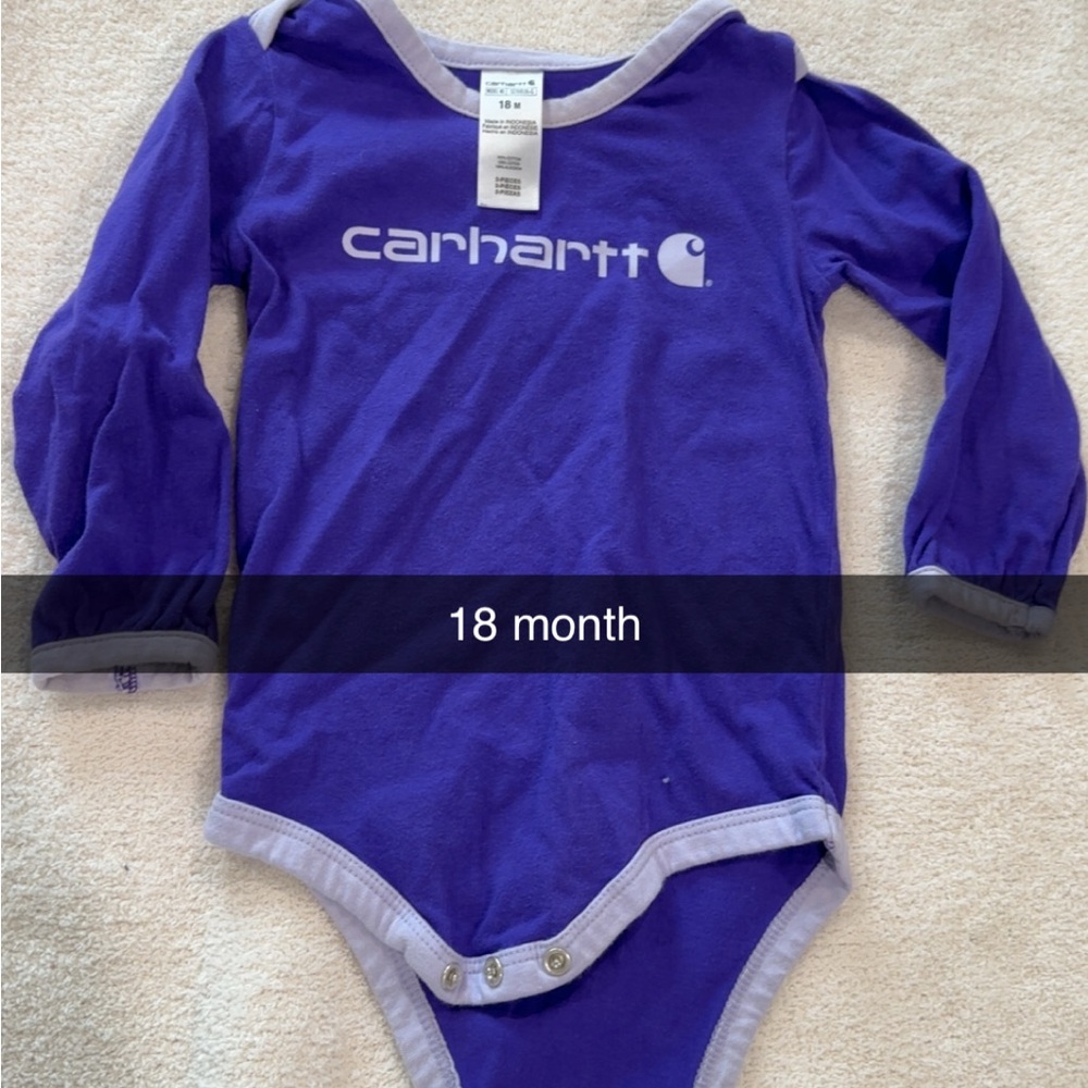 2 Carhartt Girl Long Sleeve One Piece